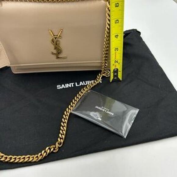 Women's Saint Laurent YSL Sunset medium Leather shoulder Bag made in Italy - Picture 11 of 14